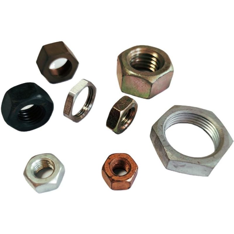 China Wholesale Nuts DIN 934 M3 M6 M10 M12 M25 M32 M60 M6 Hot DIP Galvanized Stainless Steel Hex Nut High Precision Fine Thread Hexagon Nut