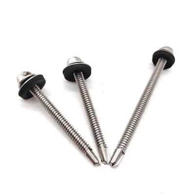 Stainless Steel SS304 SS316 Ss410 DIN 7504 Hex Flange Head Roofing Screw Bi-Metal Screw Self Drilling Screw