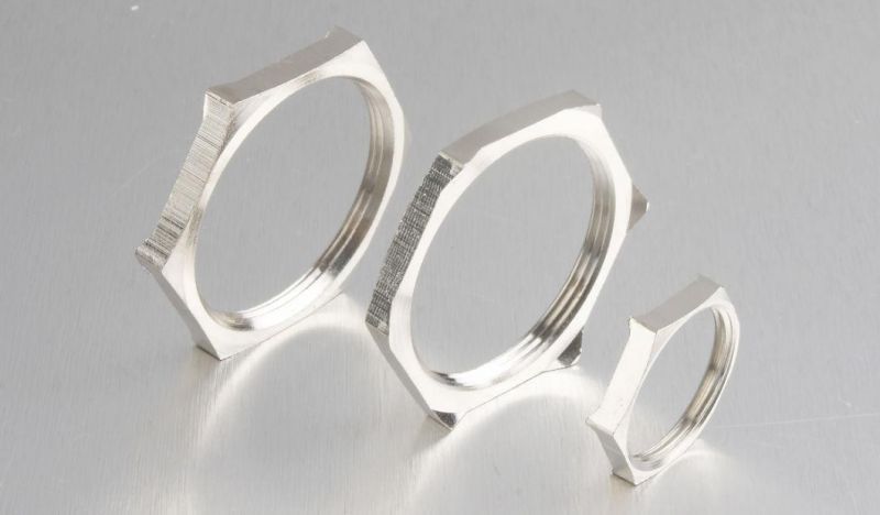 Nickel Plated Brass / Stainless Steel / Nylon Locknut for Cable Gland