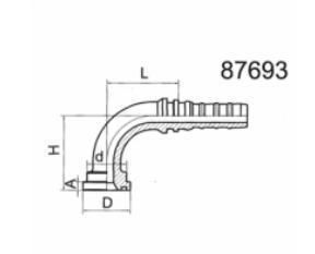 Chinese Supplier Hose Adapterinterlock 90° SAE Flange 6000 Psi Fittings