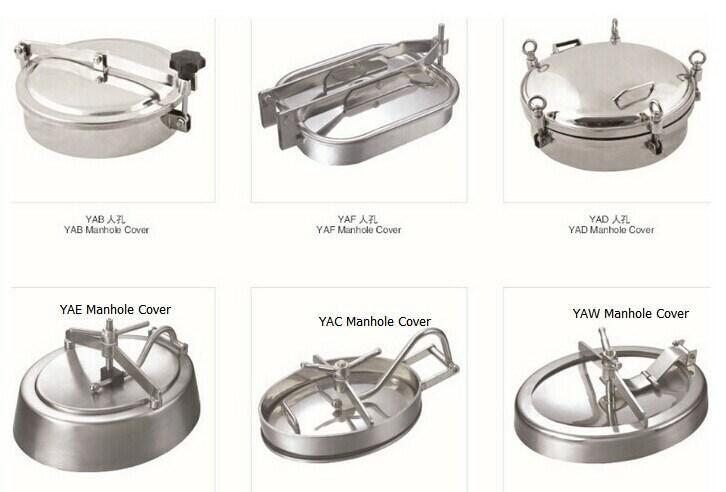 Sanitation Inox Tank Manhole Cover Door Manway with Flange Sight Glass