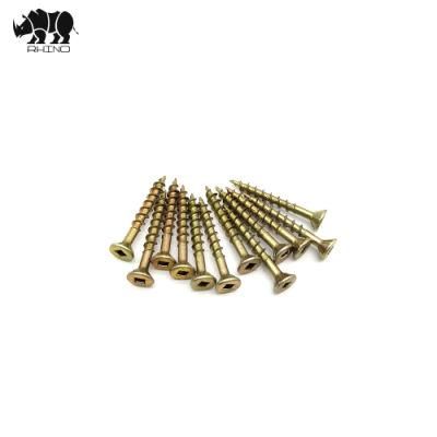 Yellow Zinc Plated Collate Screws for Chipboard Screws Square Drive