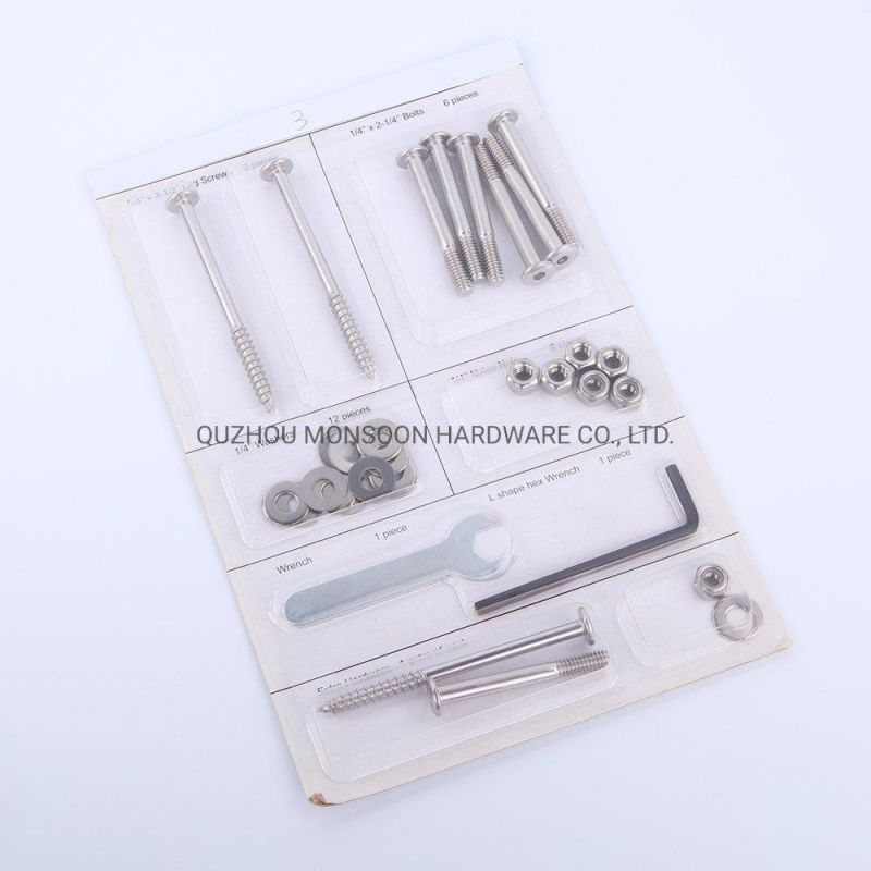 Stainless Steel Haraware (Bolts Screws Washer Nuts) in Blister Packing