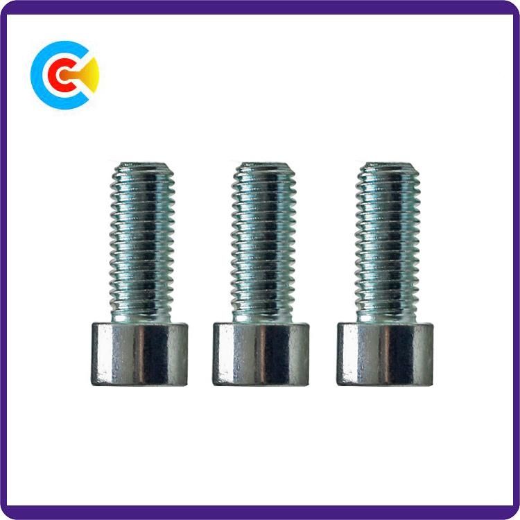 DIN/ANSI/BS/JIS Carbon-Steel/Stainless-Steel Cylindrical Head Hexagon Screw for Building/Car Railway