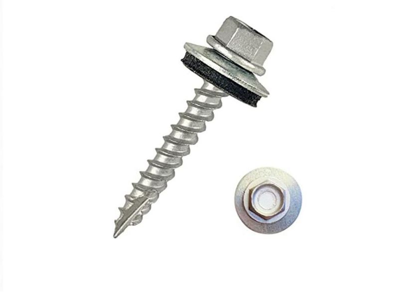 Steel Hex Head Self Tapping Screws with Rubber Washer for Sheet Metal