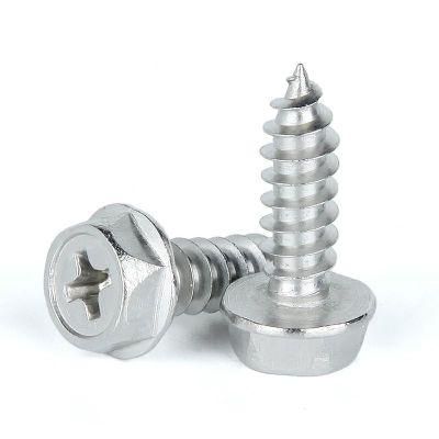 Factory Hot Sale Flange Head Wood Screws Hexagon Countersunk Washer Self Tapping Screw