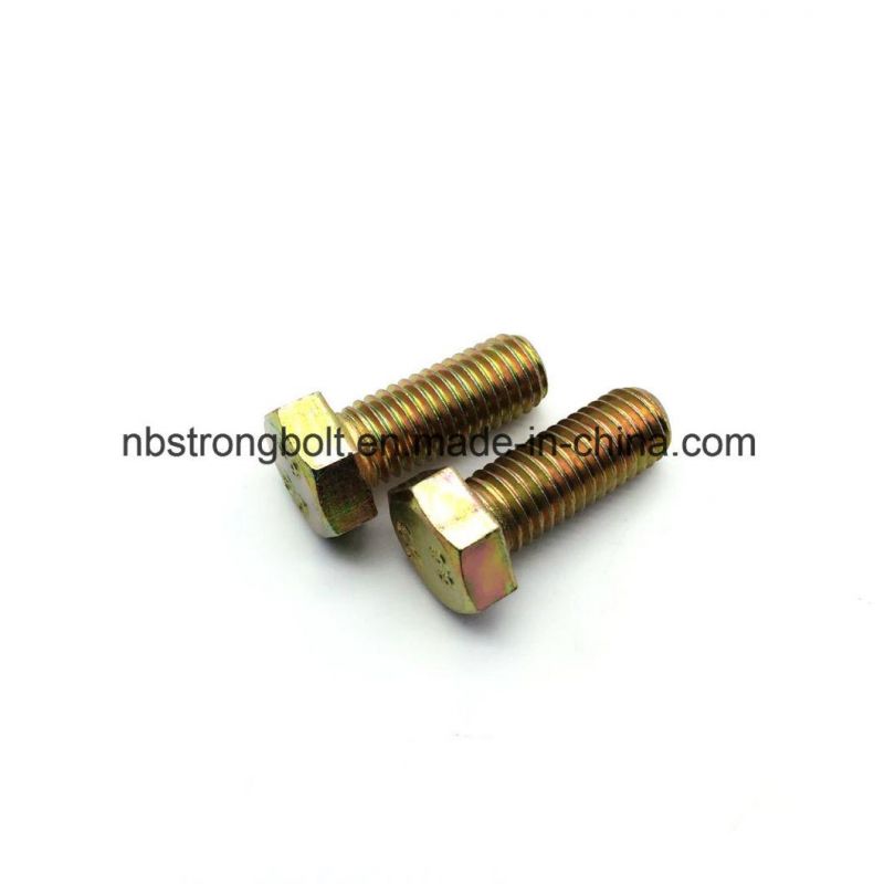 10% off DIN933 Screw Cl. 8.8 Hex Bolt with Yellow Zinc Plated M12X45
