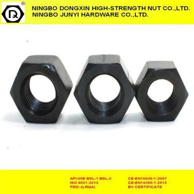 DIN934 Black Fasteners Hex Nuts with Grade 6/8/10/12