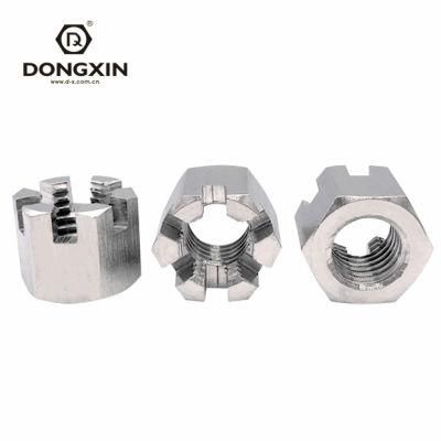 M4-M100 Stainless Steel SS304 SS316 Hexagon Slotted Nut