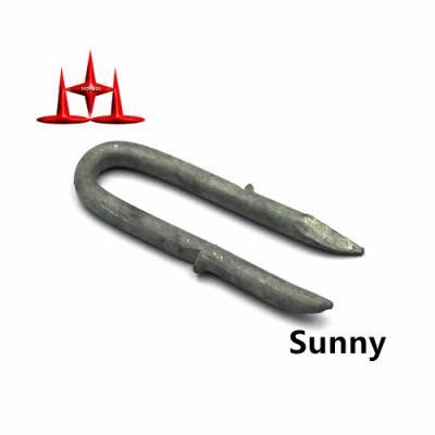 Galvanized Barbed U Staples (High quality)