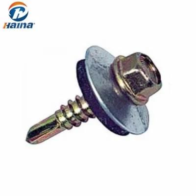 Zinc Plated Hex Self-Tapping EPDM Washer Roofing Screw