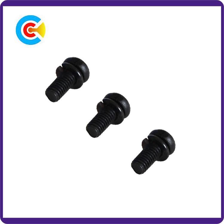 Carbon Steel Black Zinc Spring Steel Washer Screw Pan Head Screws
