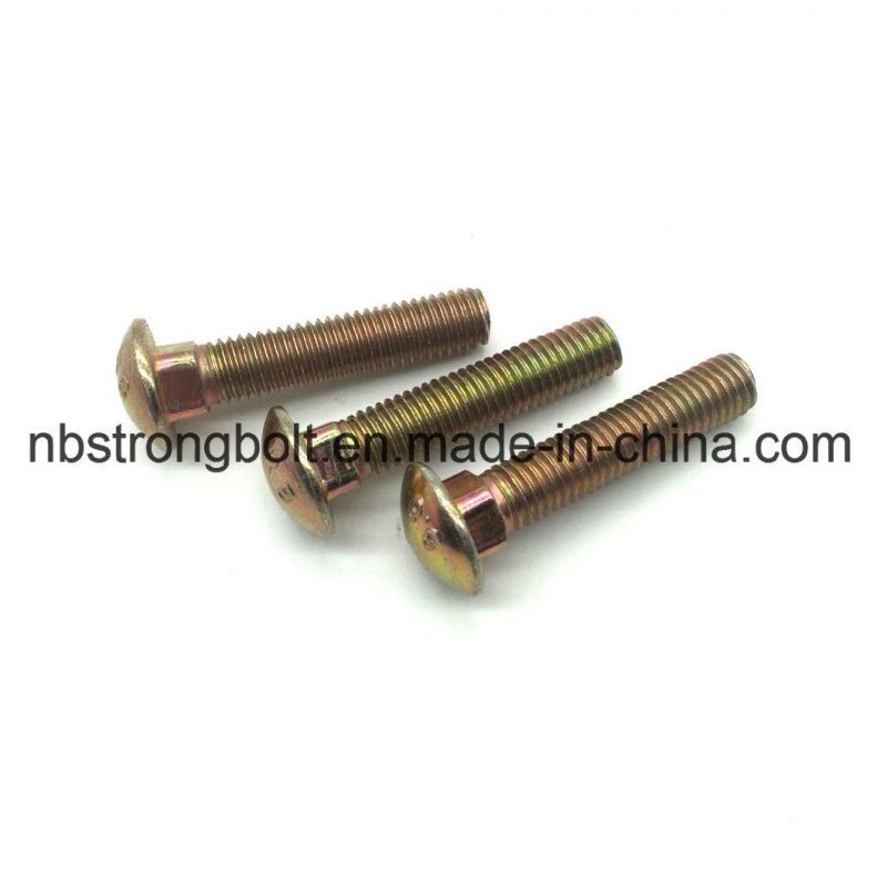 DIN603 Carriage Bolt Gr. 8.8 Screw with Yellow Zinc Plated
