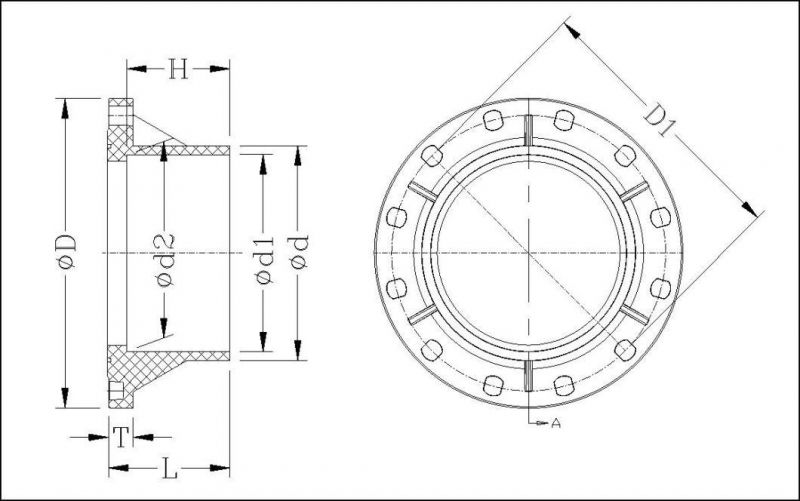 High Quality PVC Pipe Fittings-Pn10 Standard Plastic Pipe Fitting Tee Ts Flange for Water Supply