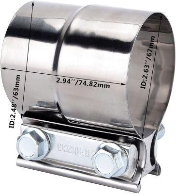 2.5 Inch Stainless Steel Lap Joint Band Clamp for Exhaust Pipe Connection