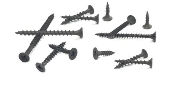 3.5X32mm Fine Thread Phillips Bugle Head Drywall Screws Black Phosphate Coated Drywall Screws