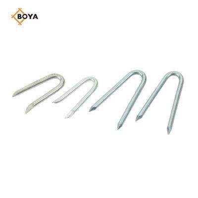 Tianjin Barbed U Shape Iron Wire Nail Common Diamond Sharp U Type Nail