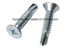 Flat Head Cross Screw Self Drilling Screw Zinc Palted Buliding Material