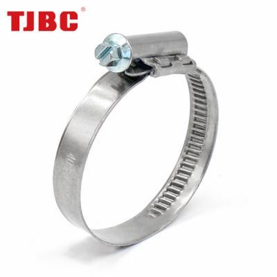 OEM&ODM 12mm German Type 304ss Stainless Steel Worm Drive Pipe Tube Clip, Adjustable Non-Perforated Hose Clamp for Automotive, 160-180mm