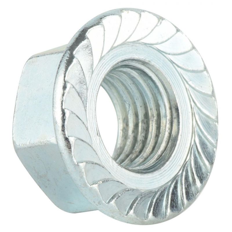 DIN6923 Hex Flange Nut White Zinc