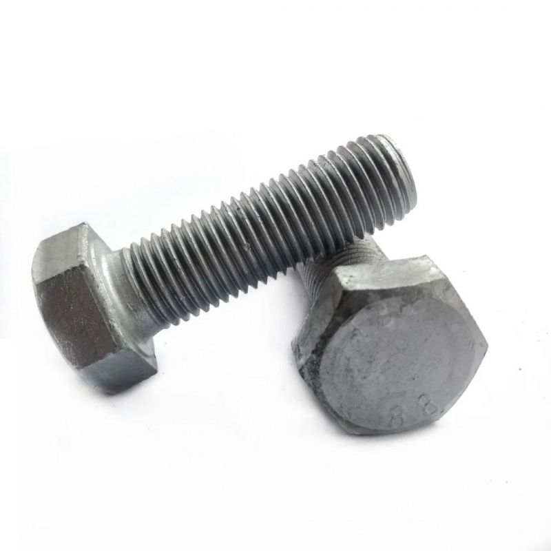 DIN933 Hex Head Bolt Hex Cap Screw Full Thread Carbon Steel HDG Hot DIP Galvanized