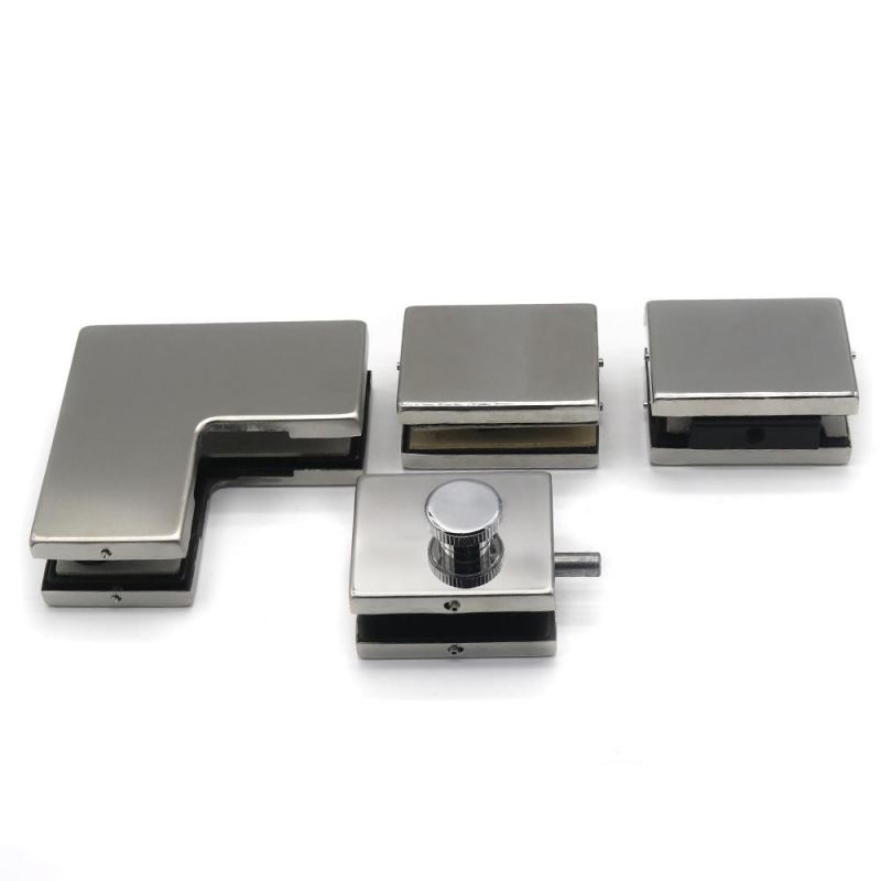 Commercial Office L Shape Glass Door Floor Hinge Patch Fitting