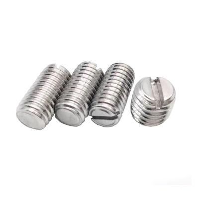 High Quality DIN551 Slotted Grub Screw with Flat Point ISO4766
