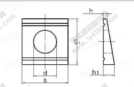 High Quality Carbon Steel DIN 434 Square Washers