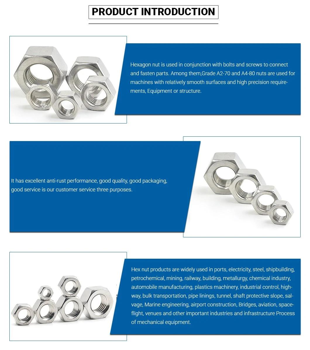 A4-80 Cap Nut/ Ss 304 DIN 934 Hex Nut/Stainless Steel Hex Nut/DIN557 Square Nut/DIN6923 Flange Nut