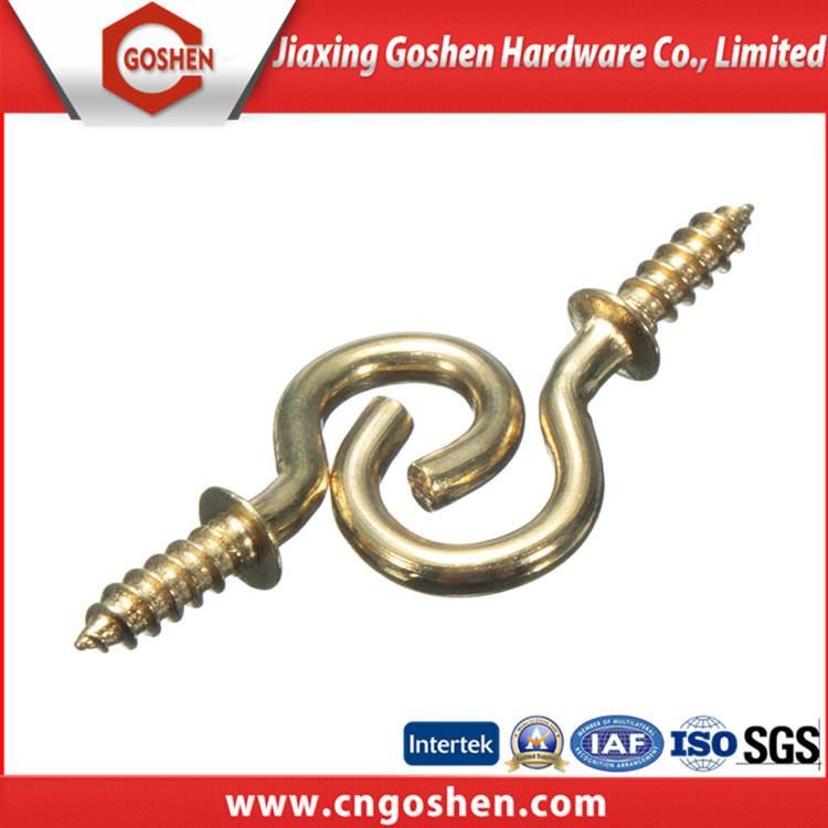 Hot Selling Metal Hooks & Eyes Zinc-Plated Steel Screw Hook