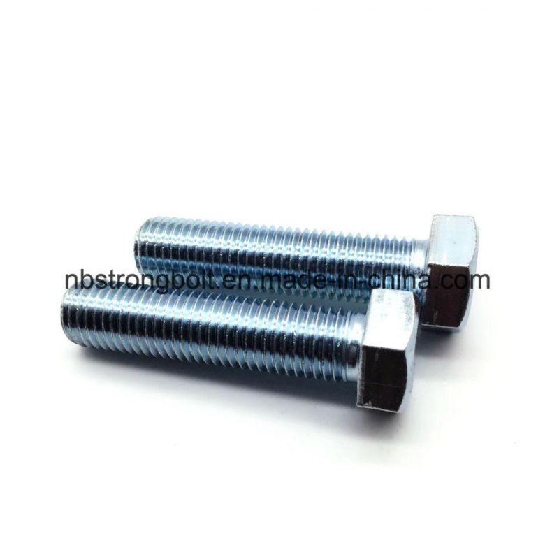 DIN933 Screw Hex Bolt Cl. 4.8 Screw with White Zinc Plated Cr3+ M16X70