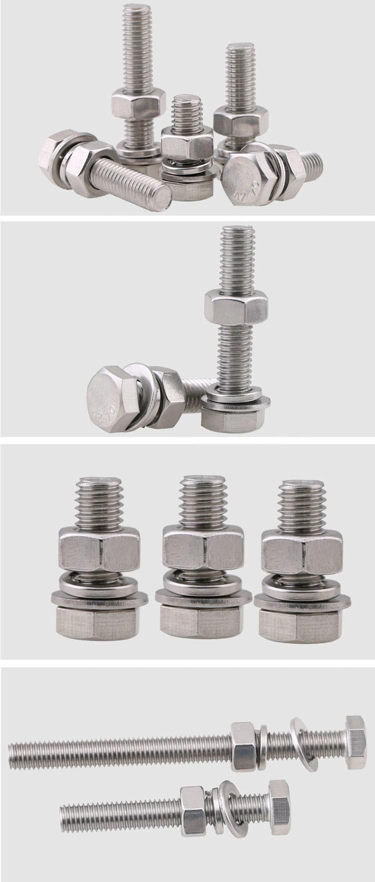 Stainless Steel M4 M6 M8 Hex Bolt Hex Cap Screws