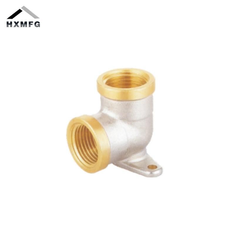 Wallplate Female Nickel Plate Brass Thread Fitting Elbow