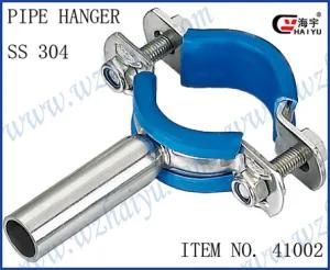 Stainless Steel Pipe Holder with Rubber Insert