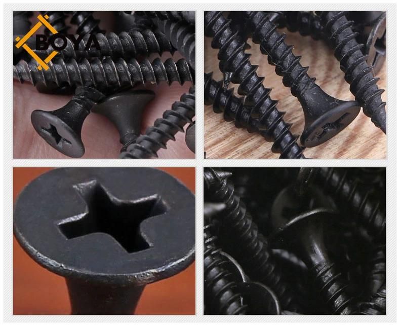 High Quality Black Fine Thread Drywall Screw Manufacturer/Supply Bugle Head Black Gypsum Board Screw Drywall Screw Tianjin