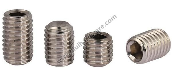 Stainless A2-70 Hexagon Socket Set Screw with Flat Point M1.6-M8