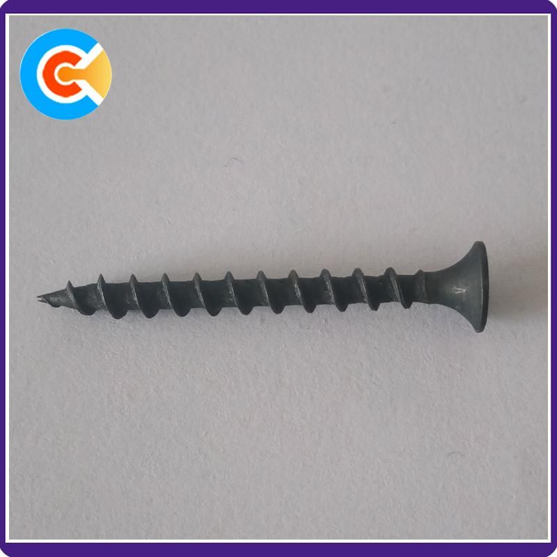 Black Carbon Steel M4 Pozi Drive Chipboard Screws