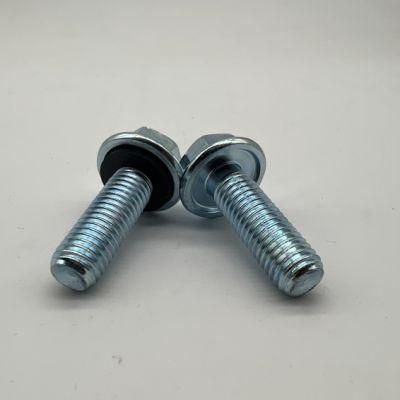 DIN6921 Hex Flange Bolt M10X30 for Silos with Rubber Washer