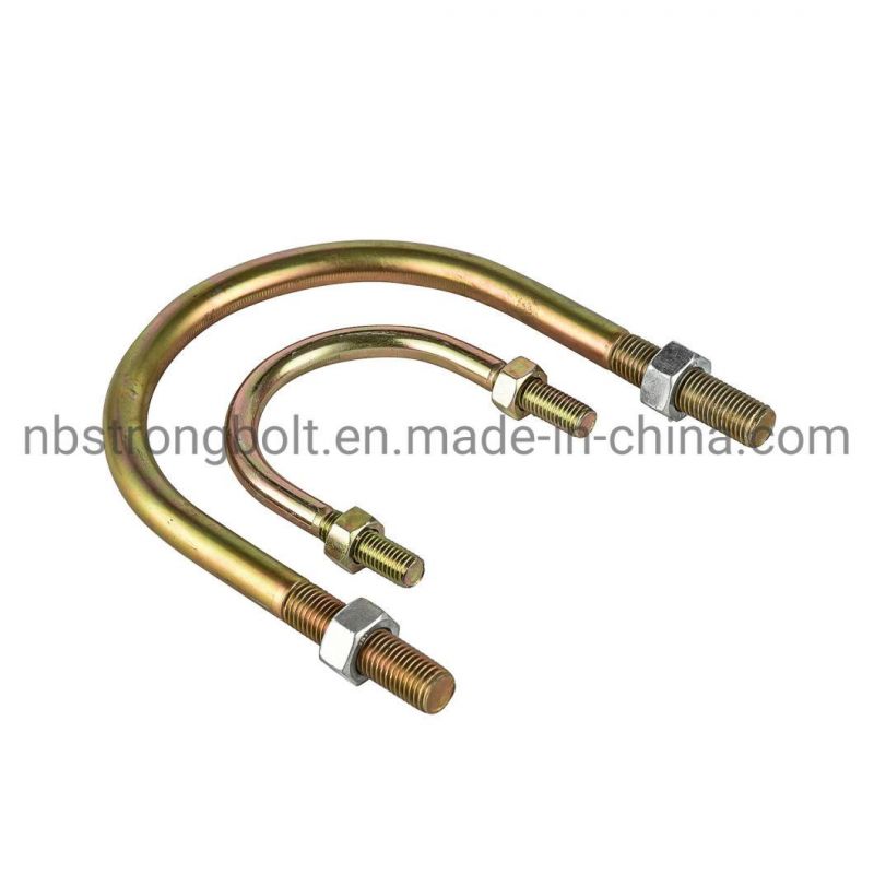 U Bolt Gr. 4.8 with White Zinc Plated Cr3+