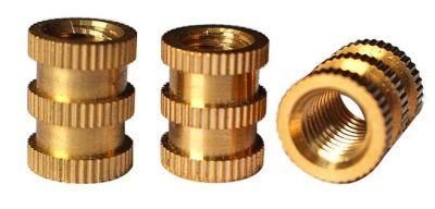Custom Knurled Copper Nut Copper Insert Injection Molded Copper Insert Knurled Blind Hole Two-Way Processing Hot-Melt Copper Nut