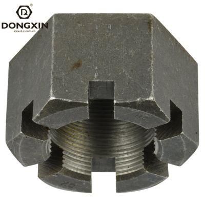 Manufacturer Supply DIN935 Steel Hexagon Head Hex Slotted Nut