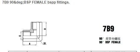 90° Bsp Female BSPP Fittings