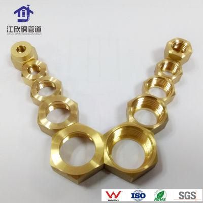 Brass Nut Cap Plug Refrigeration Plumbing Union Connector Machine Part