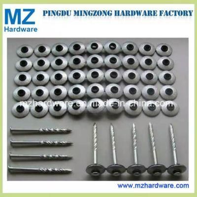 9g*2&prime; &prime; Assembly Umbrella Head Roofing Nails with Cap and Washer Twisted Shank