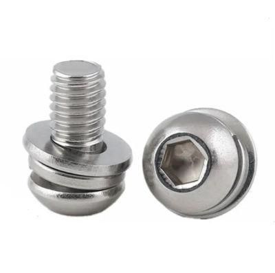 254smo Hexagon Socket Button Head Screw Plain Washer Combination Screw