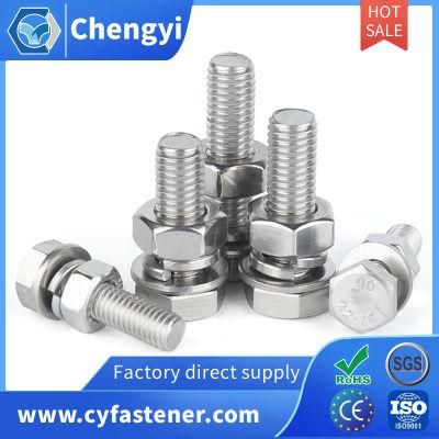 SS304 SS316 DIN933 DIN931 Hex Bolt Stainless Steel A2-70 A4-80 Full Threaded Hexagon Head Bolts Hex Bolt