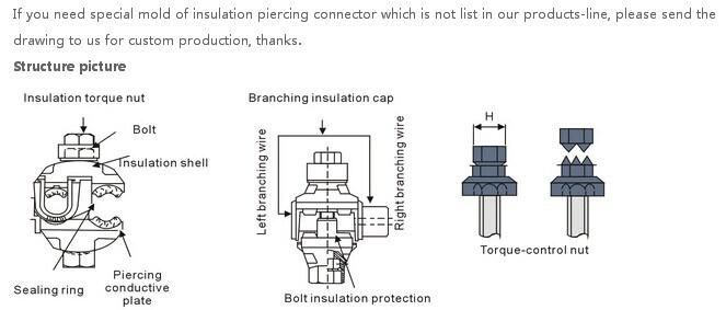 Wire Section 25-95 Insulation Piercing Connector (JCF1-95-25)