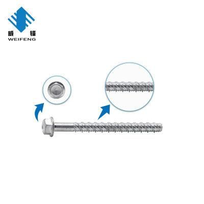 High Quality Zinc Plated Hexagonal Washer Head Concrete Screw