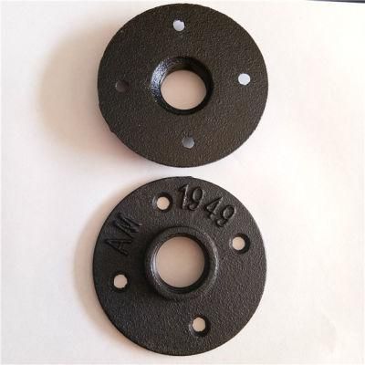 3/4&quot;Wrought Iron Black Floor Flange for Industrial Furniture
