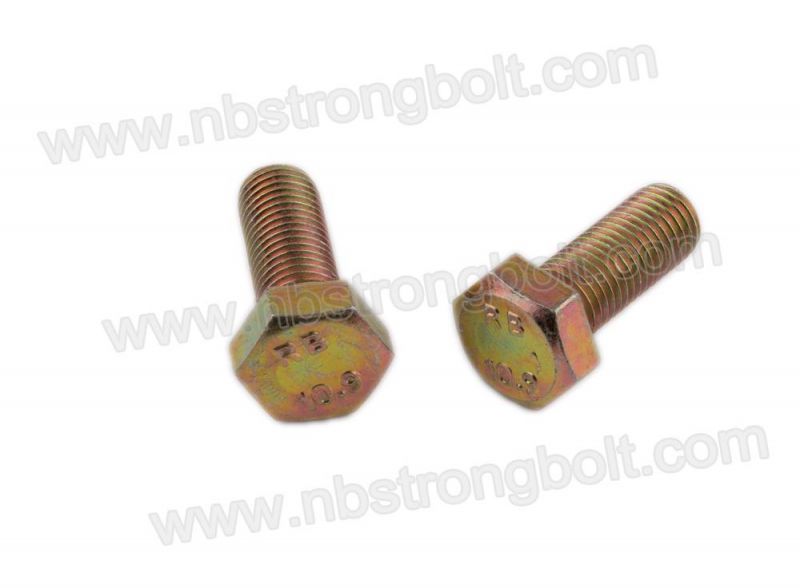 DIN933 Hex Bolt Cl. 8.8 with Yellow Zinc Plated